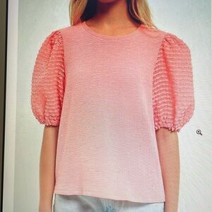 English Factory Textured Sleeve Tshirt NWT